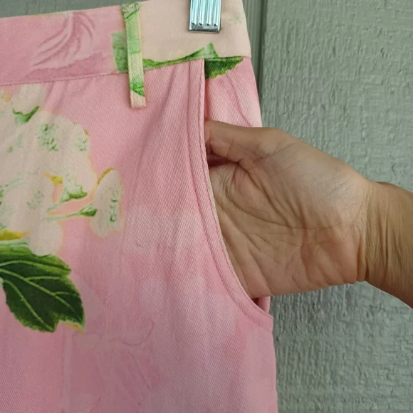 Hemant And Nandita Pakhi Cargo Pant Women Boho Floral Embroidery Cotton Pockets - Picture 6 of 15